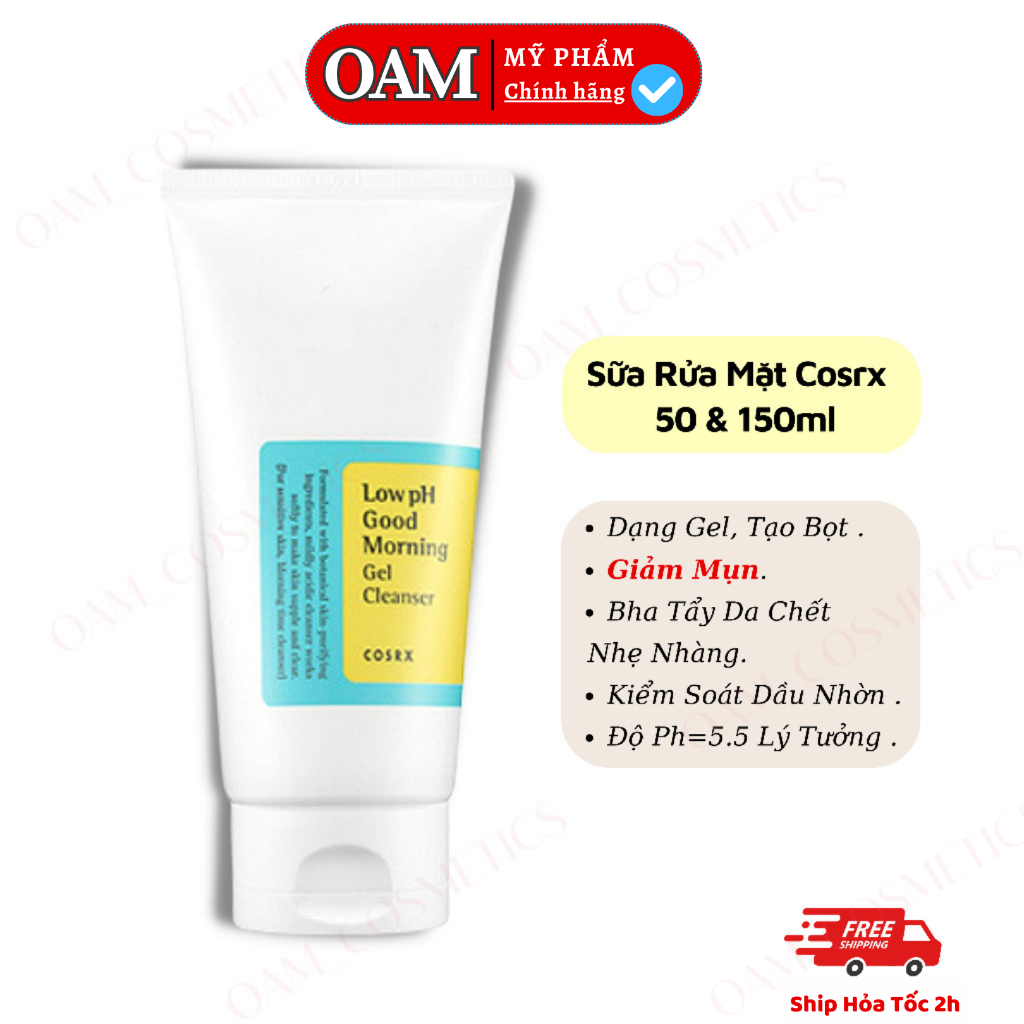 Sữa Rửa Mặt Cosrx Low PH Good Morning Gel Cleanser, SRM COSRX Dạng Gel Chiết Từ Dầu Cây Trà " OAM OFFICIAL"