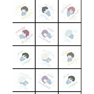 Sticker, hình dán Anime Blue Lock char Bachira, Nagi, Reo, Isagi