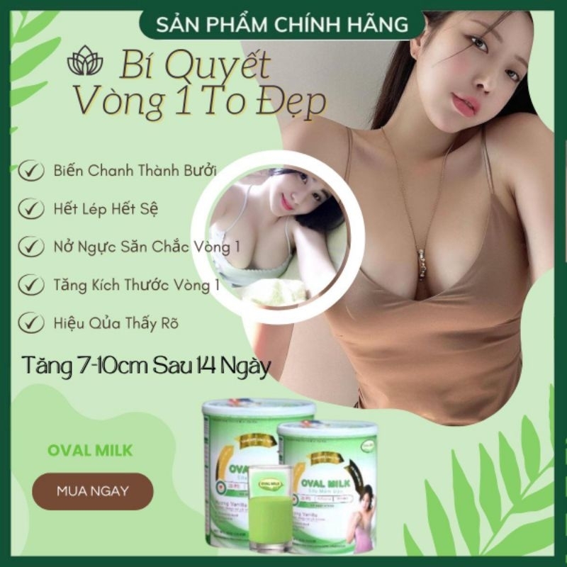[NỞ NGỰC 5-7CM] Tăng Vòng 1 OVAL MILK Cải Thiện Nội Tiết Tố, Sữa Mầm Đậu Giúp Cải thiện Tăng size vòng 1 nhanh hiệu quả