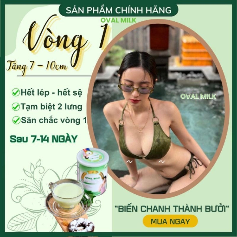 [NỞ NGỰC 5-7CM] Tăng Vòng 1 OVAL MILK Cải Thiện Nội Tiết Tố, Sữa Mầm Đậu Giúp Cải thiện Tăng size vòng 1 nhanh hiệu quả