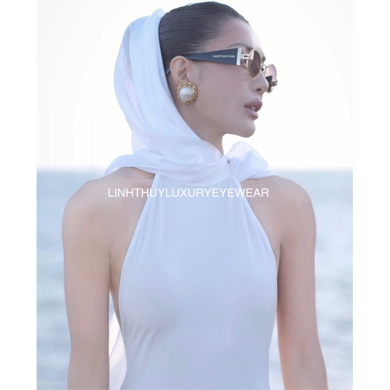 Kính mắt SAINT mắt tròn vintage cao cấp paris tặng kèm Fullbox