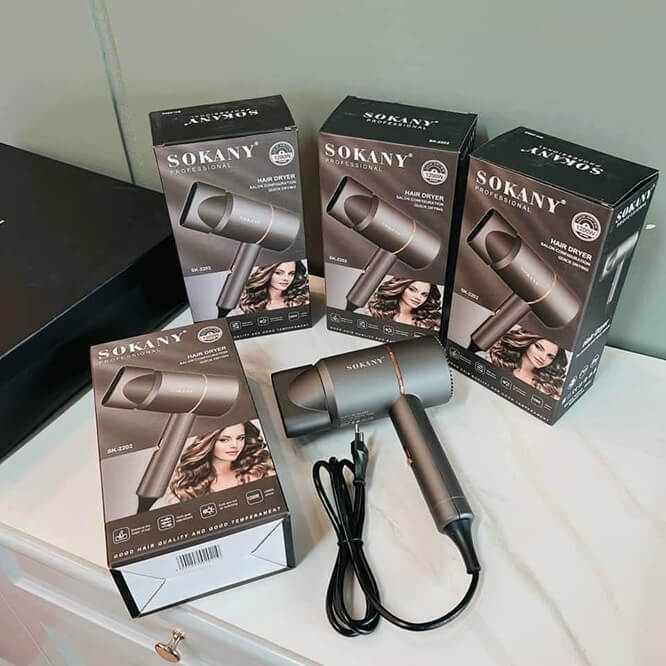 Máy Sấy Tóc Tạo Kiểu Tóc Chính Hãng Sokany - Máy Sấy Tạo Kiểu Ion Âm Chống Khô Tóc