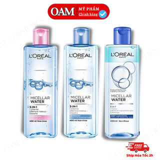 Nước tẩy trang Loreal - L'Oreal Paris 3-in-1 Micellar Water 400ML ( Hàng Auth 100% Đổi trả 1/1 )