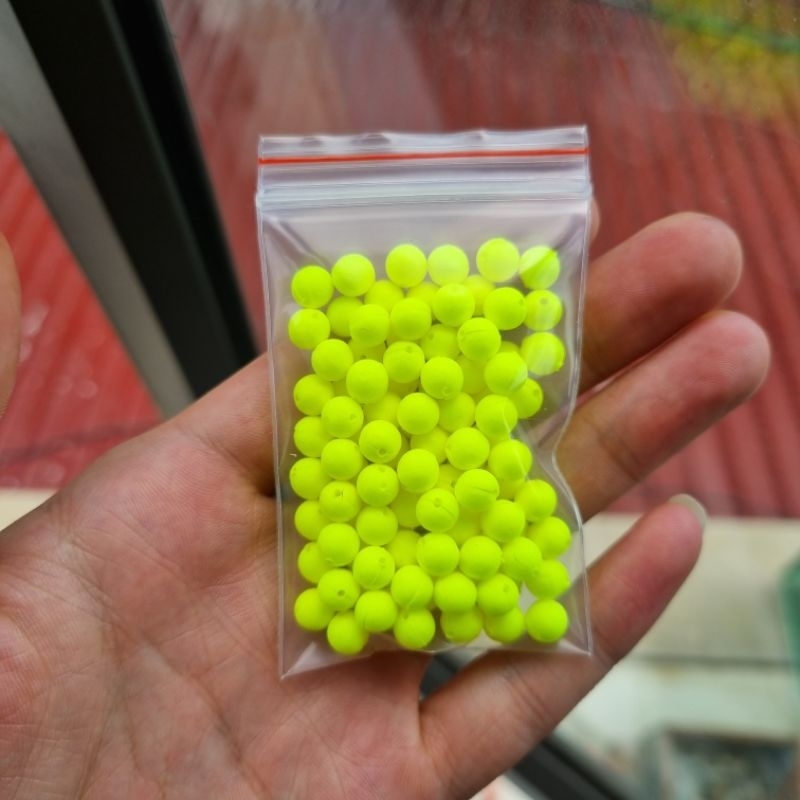 Gói 100 Hạt Nổi Bolie 6.5mm.Tặng Kèm Dây Buộc Hạt. Boli, Xốp Lăng Xê, Sốp Lăng Xê.