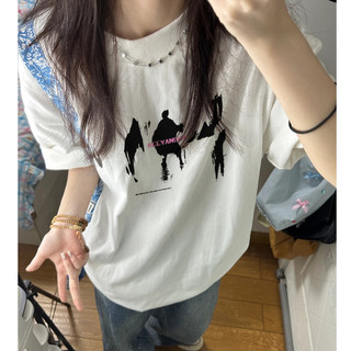 FOCUS local brand retro Trắng cổ tròn áo phông nữ bigsize unisex áo thun basic 100%cotton