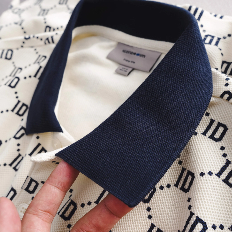 Áo thun nam Polo ICDN ID Pattern chất liệu CVC co giãn 2 chiều thoáng mát - PLID0110