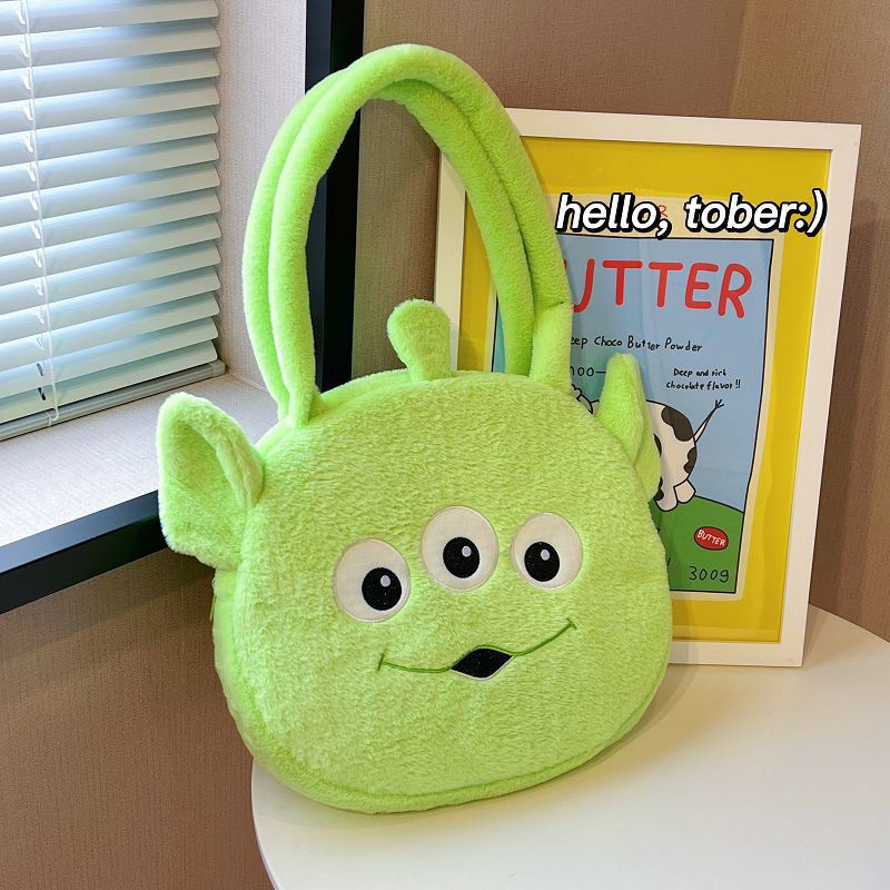 Túi Tote Xách Tay Phủ Bông Họa Tiết Hoạt Hình Disney Đáng Yêu Sức Chứa Lớn