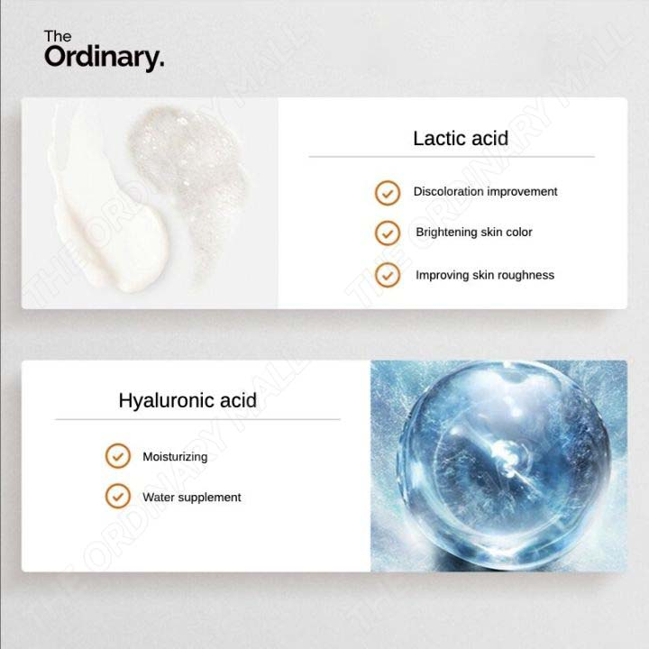 Serum the Ordinary Tẩy Da Chết Mụn Đầu Đen Tinh Chất Lactic Acid 10% + HA Mực Toner