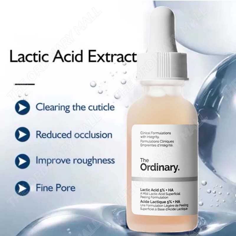 Serum the Ordinary Tẩy Da Chết Mụn Đầu Đen Tinh Chất Lactic Acid 10% + HA Mực Toner