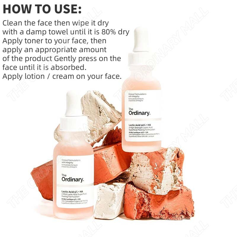 Serum the Ordinary Tẩy Da Chết Mụn Đầu Đen Tinh Chất Lactic Acid 10% + HA Mực Toner