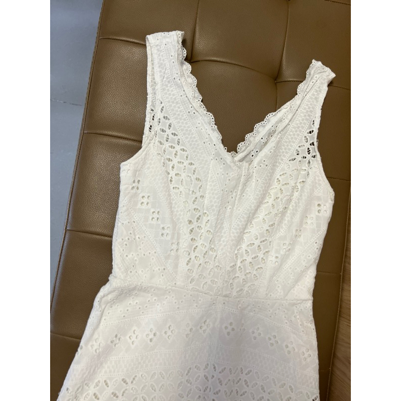 🔥HOT DEAL🔥 Siêu phẩm đầm xô trắng đục lỗ form đi biển đẹp size fit XS S