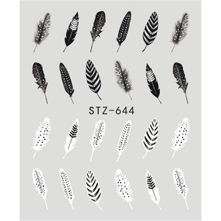 Sticker dán móng tay lông vũ đủ màu