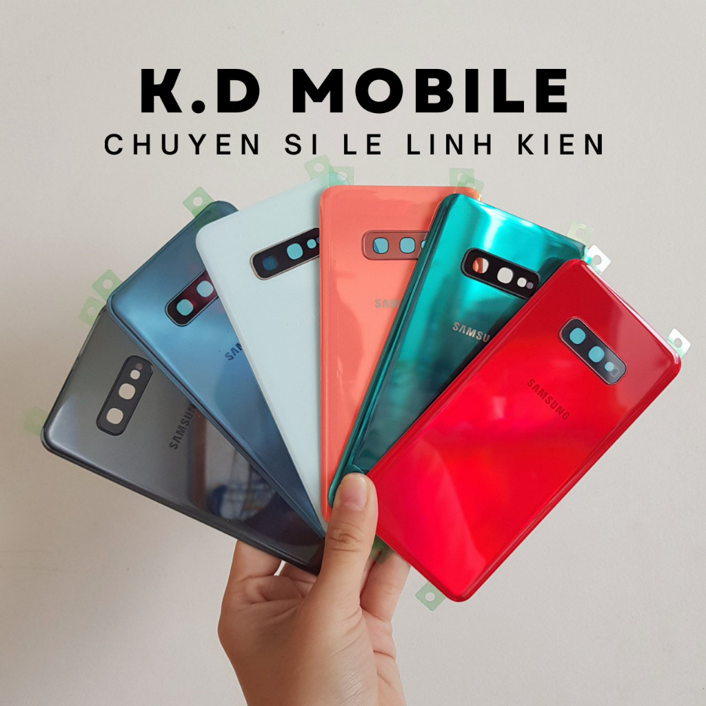 Nắp lưng kính Samsung S10e có kèm kính camera và keo dán sẵn nhiều màu sắc - Shop Dung