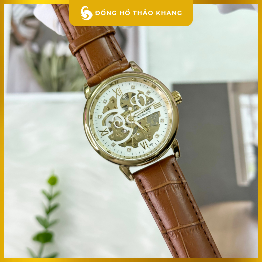 Đồng hồ nam cơ lộ máy Tevise Kim phát quang - Chính hãng BH12 tháng