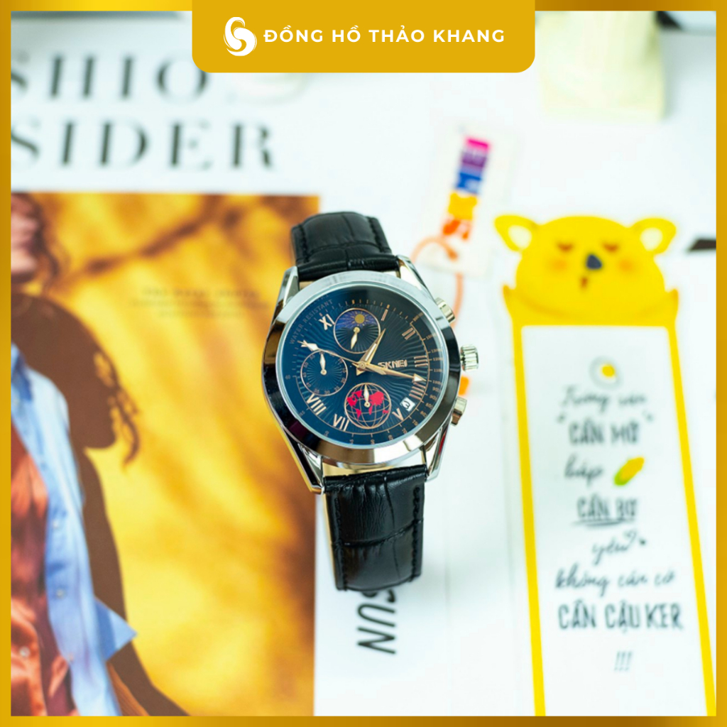 Đồng hồ nam Skmei chính hãng chạy full 6 kim mặt kính Sapphire sang trọng | BigBuy360 - bigbuy360.vn