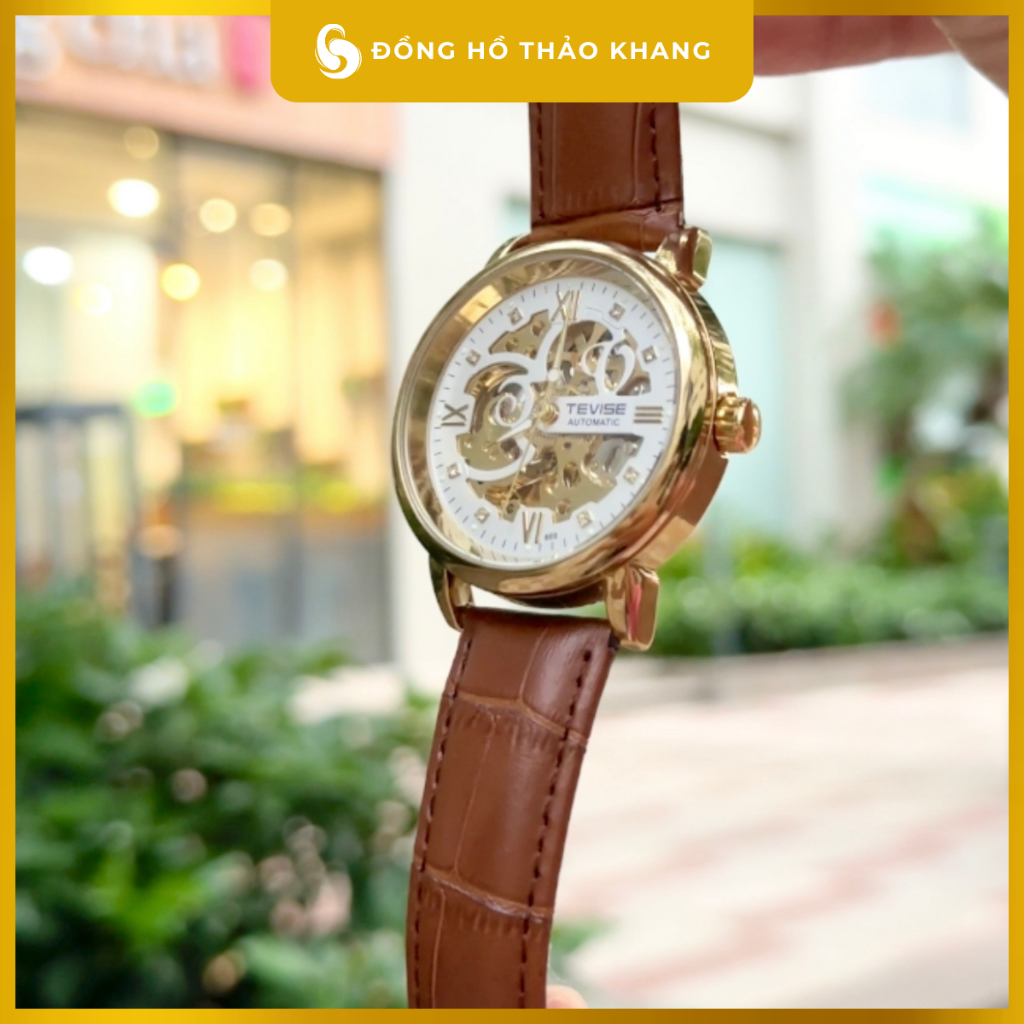 Đồng hồ nam cơ lộ máy Tevise Kim phát quang - Chính hãng BH12 tháng