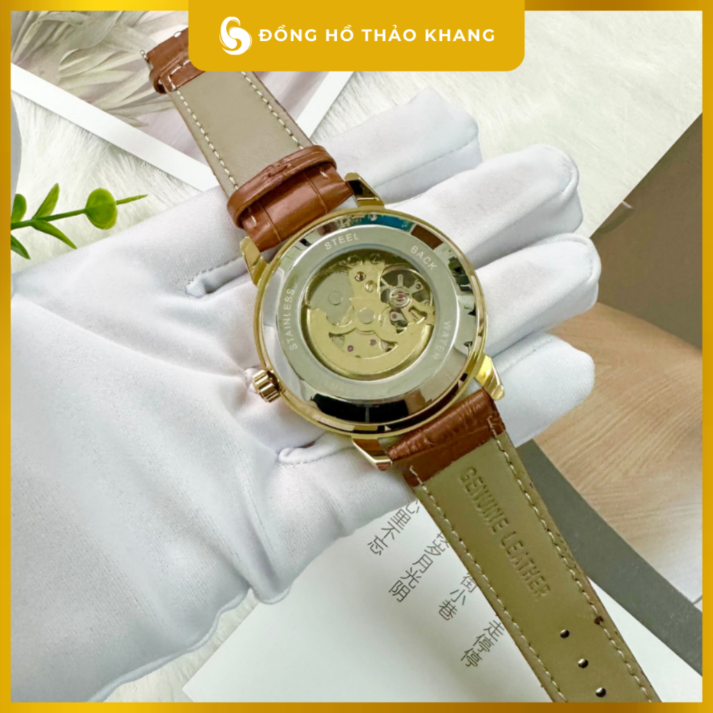 Đồng hồ nam cơ lộ máy Tevise Kim phát quang - Chính hãng BH12 tháng