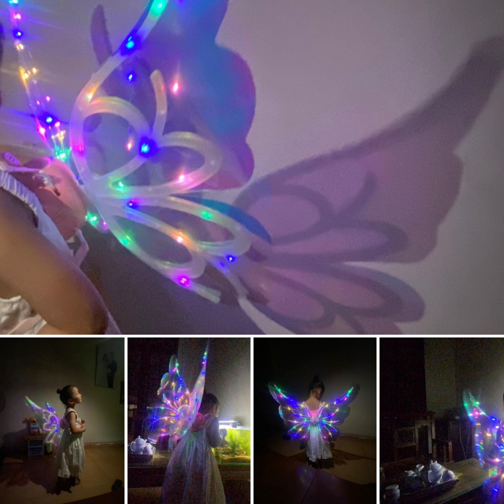 Đồ Chơi Cánh Bướm Thiên Thần Fairy, Cánh Tiên Điện Tử Phát Nhạc Có Đèn Cho Bé PUKAPI