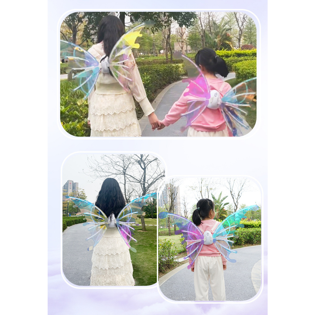 Đồ Chơi Cánh Bướm Thiên Thần Fairy, Cánh Tiên Điện Tử Phát Nhạc Có Đèn Cho Bé PUKAPI