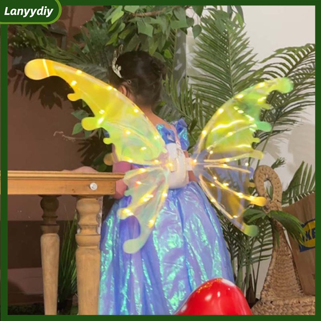 Đồ Chơi Cánh Bướm Thiên Thần Fairy, Cánh Tiên Điện Tử Phát Nhạc Có Đèn Cho Bé PUKAPI