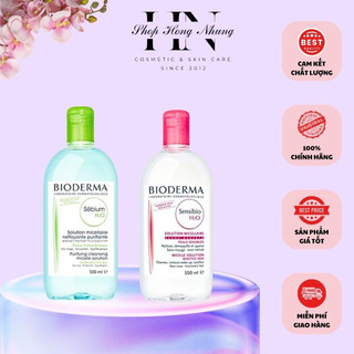 Nước tẩy trang BIODERMA 500ml Crealine, Sensibio H2O - Pháp chính hãng - SHOP HỒNG NHUNG