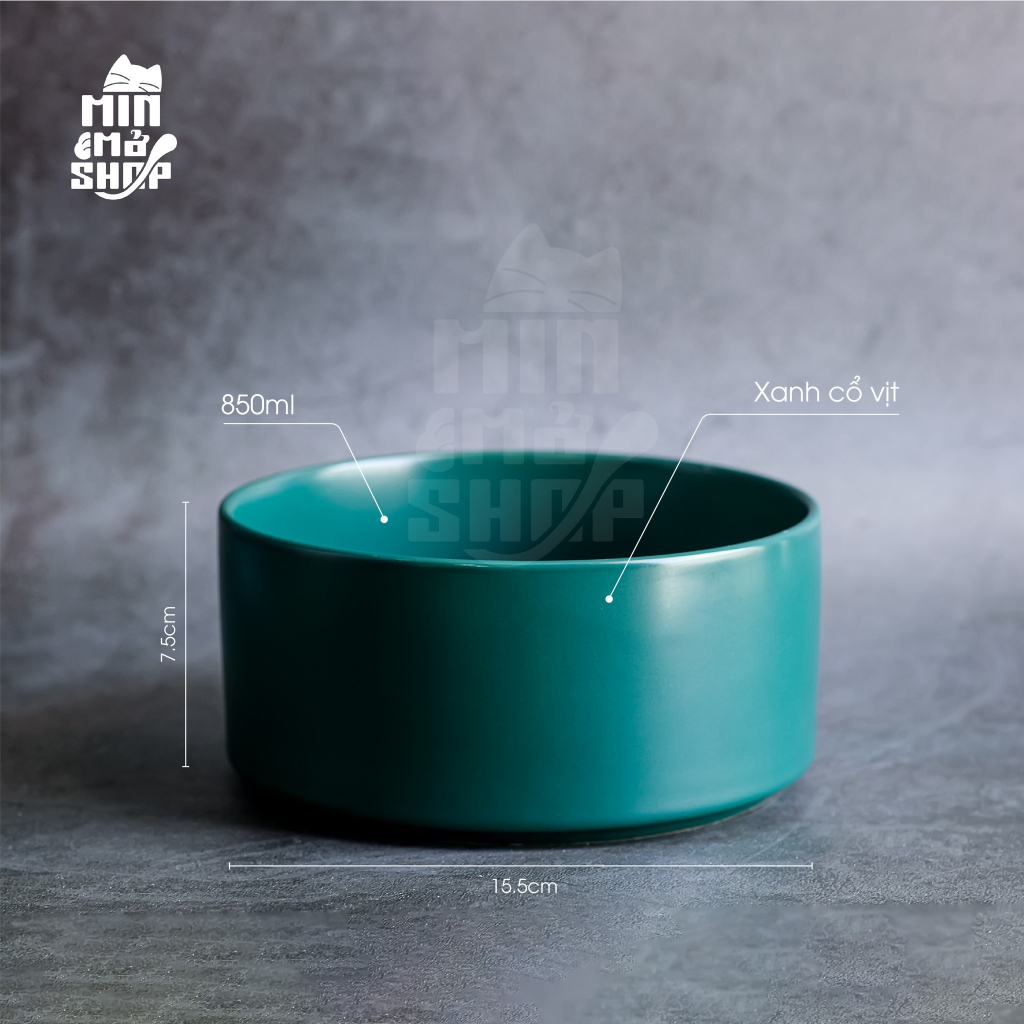 Bát ăn bằng sứ cho chó mèo 850ml