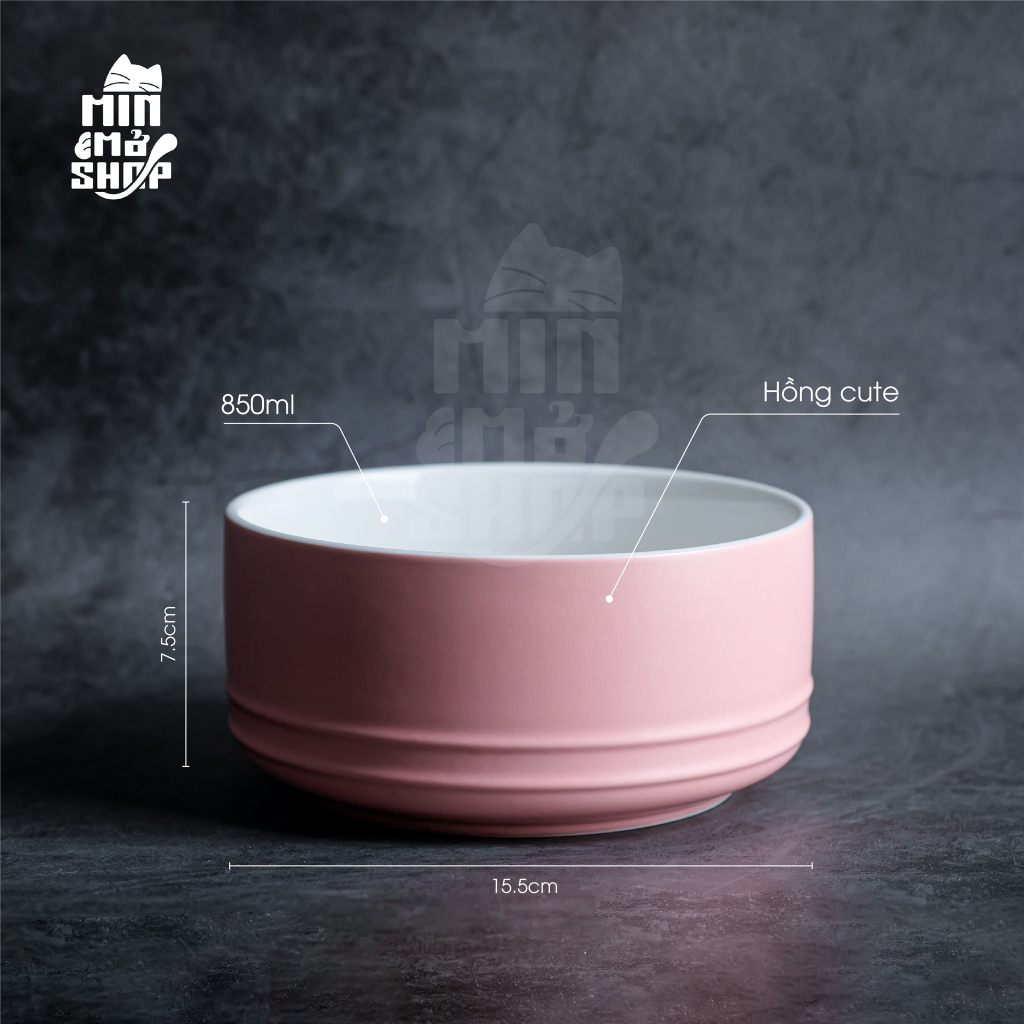 Bát ăn bằng sứ cho chó mèo 850ml