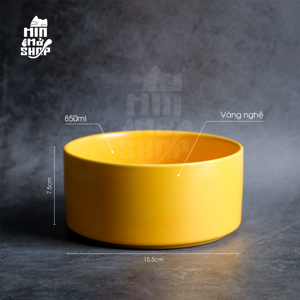 Bát ăn bằng sứ cho chó mèo 850ml