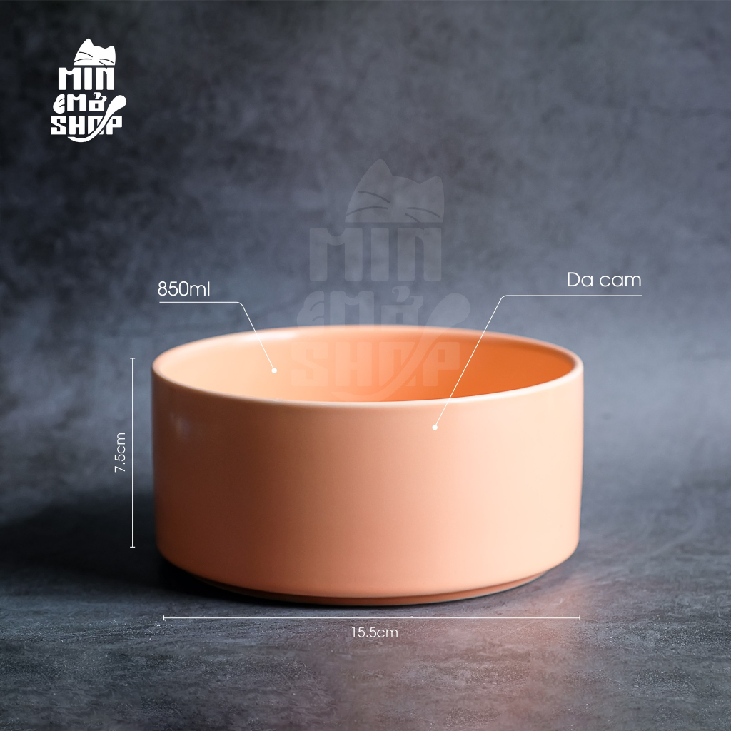 Bát ăn bằng sứ cho chó mèo 850ml