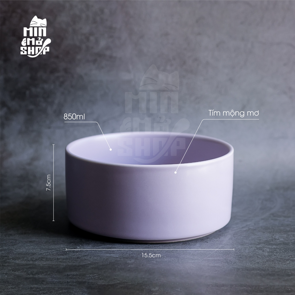 Bát ăn bằng sứ cho chó mèo 850ml