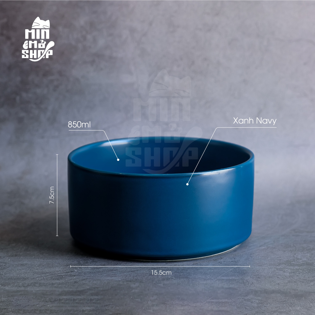 Bát ăn bằng sứ cho chó mèo 850ml