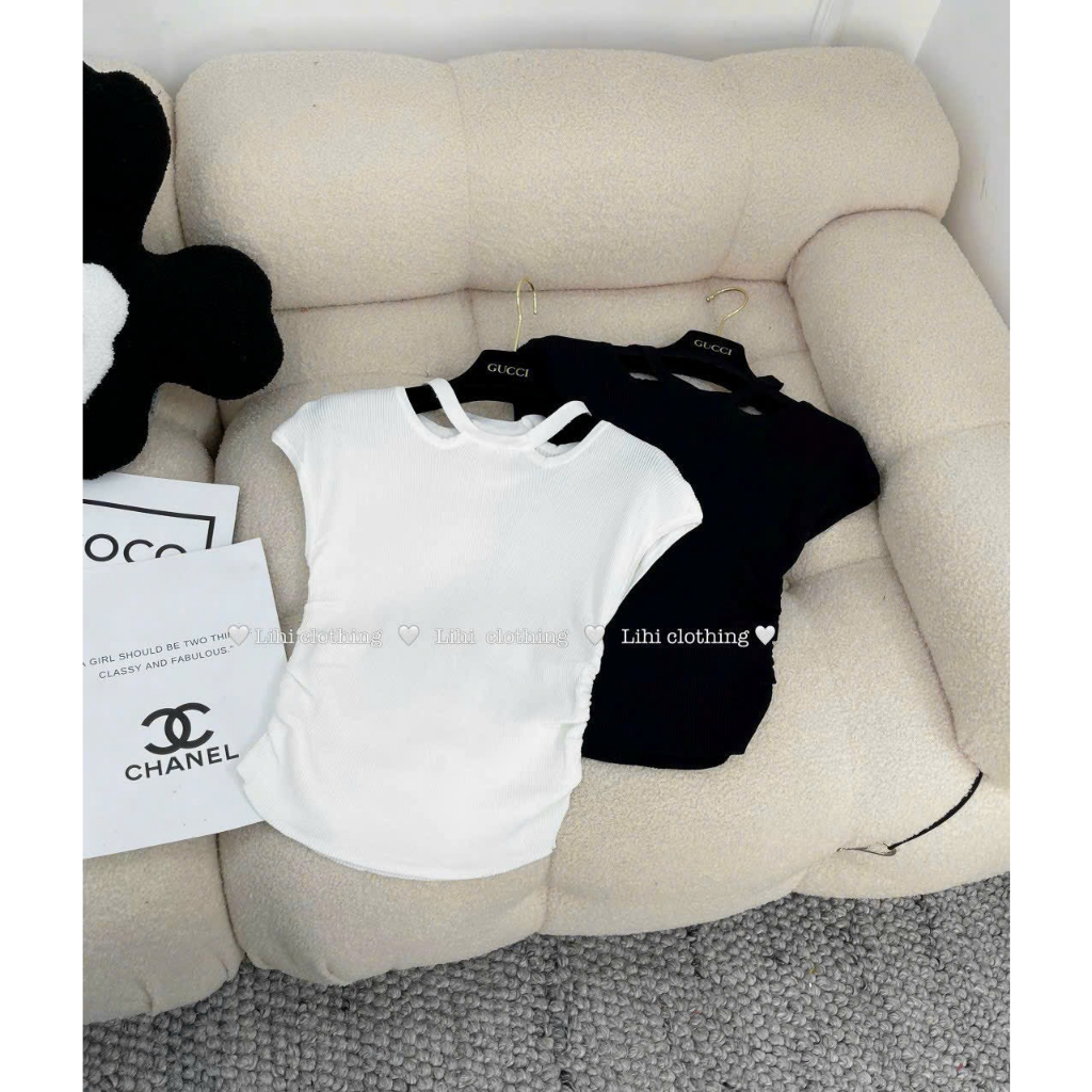 Áo len tăm tay hến dúm sườn hàng QCL1