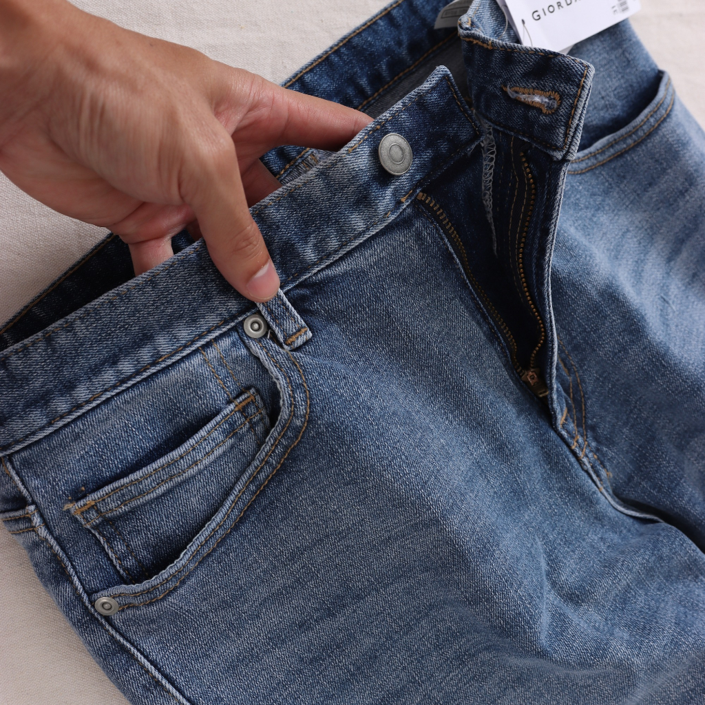 Quần jean dài nam VNXK, quần jean nam xuất dư Gior dan no, form dáng slimfit có size từ 55kg-85kg