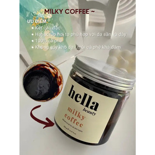 Tẩy Tế Bào Chết Body Cà Phê Hữu Cơ 500g Hella Giúp Dưỡng Trắng Da Toàn Thân, Giảm Mụn Mờ Thâm