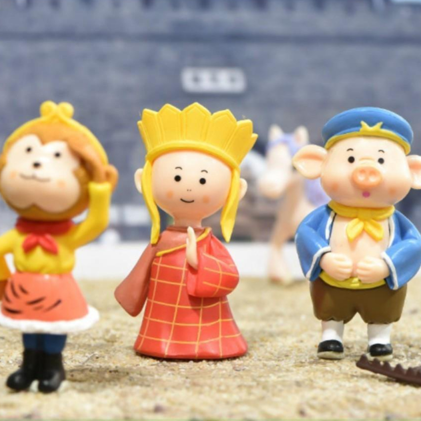 Mô Hình Tây Du Ký 5 Thầy Trò Đường Tăng, Tôn Ngộ Không, Cao 6cm, Mô hình Để Bàn Làm Việc, Decor Trang Trí