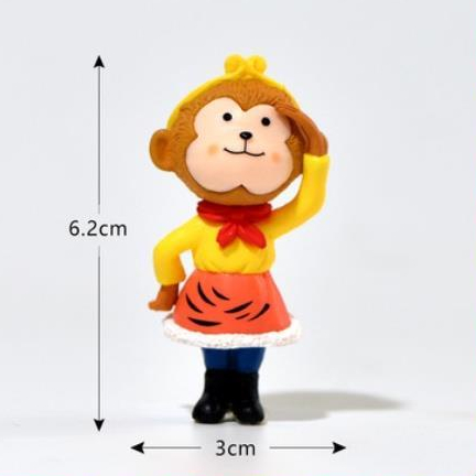 Mô Hình Tây Du Ký 5 Thầy Trò Đường Tăng, Tôn Ngộ Không, Cao 6cm, Mô hình Để Bàn Làm Việc, Decor Trang Trí