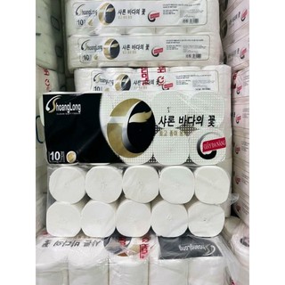Giấy vệ sinh hoàng long không lõi lốc 10 cuộn