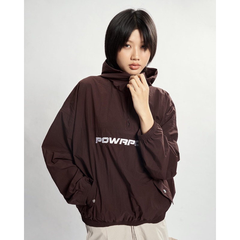 ÁO KHOÁC DÙ HALF ZIPPER HOODIE POWROFFICIAL