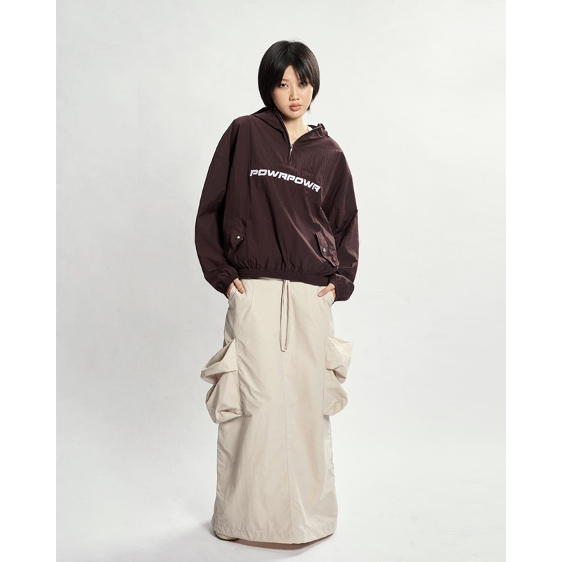 ÁO KHOÁC DÙ HALF ZIPPER HOODIE POWROFFICIAL