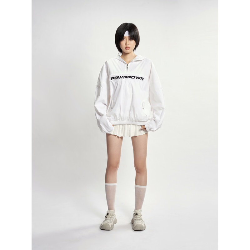 ÁO KHOÁC DÙ HALF ZIPPER HOODIE POWROFFICIAL