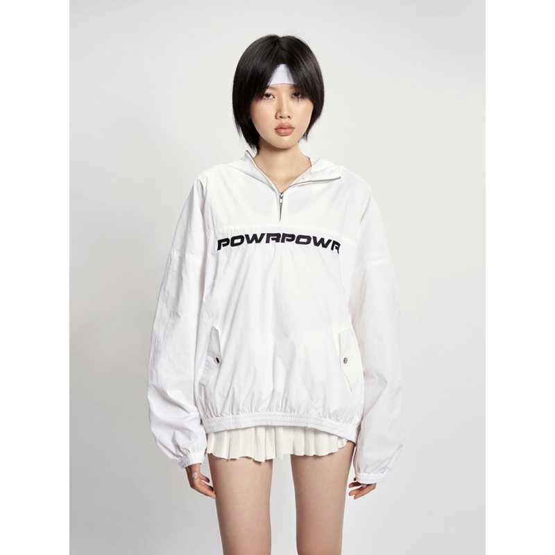 ÁO KHOÁC DÙ HALF ZIPPER HOODIE POWROFFICIAL