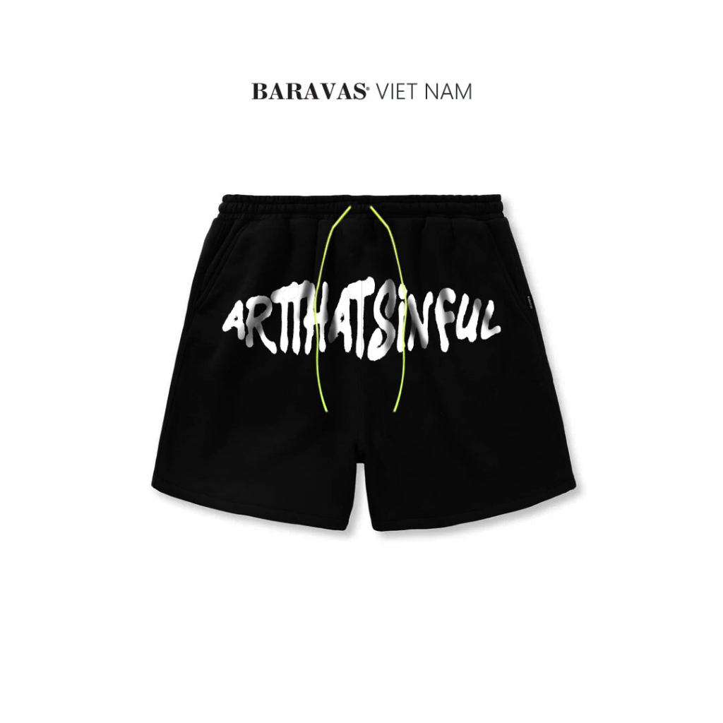 Quần Đùi Baravas ArtThatSinfull / Black