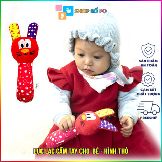 LLục lạc cho bé - Lục lạc cầm tay cho trẻ sơ sinh hình Thỏ đỏ