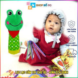 Lục lạc cho bé - Lục lạc cầm tay cho trẻ sơ sinh hình Ếch xanh