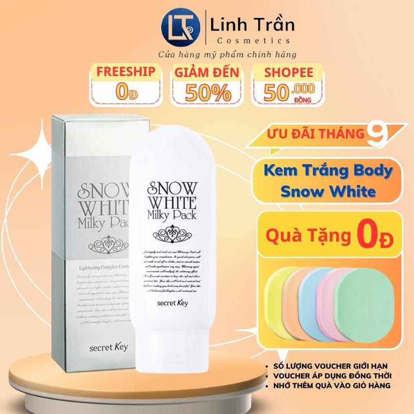 Kem body trắng da Snow White, kem dưỡng nâng tone body Snow White Milky Pack