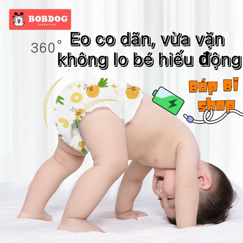 Tả quần em bé Bobdog Mềm mại khô thoáng  tã dán: S24,M22,L20,XL18   tã quần: L22,XL20,XXL18