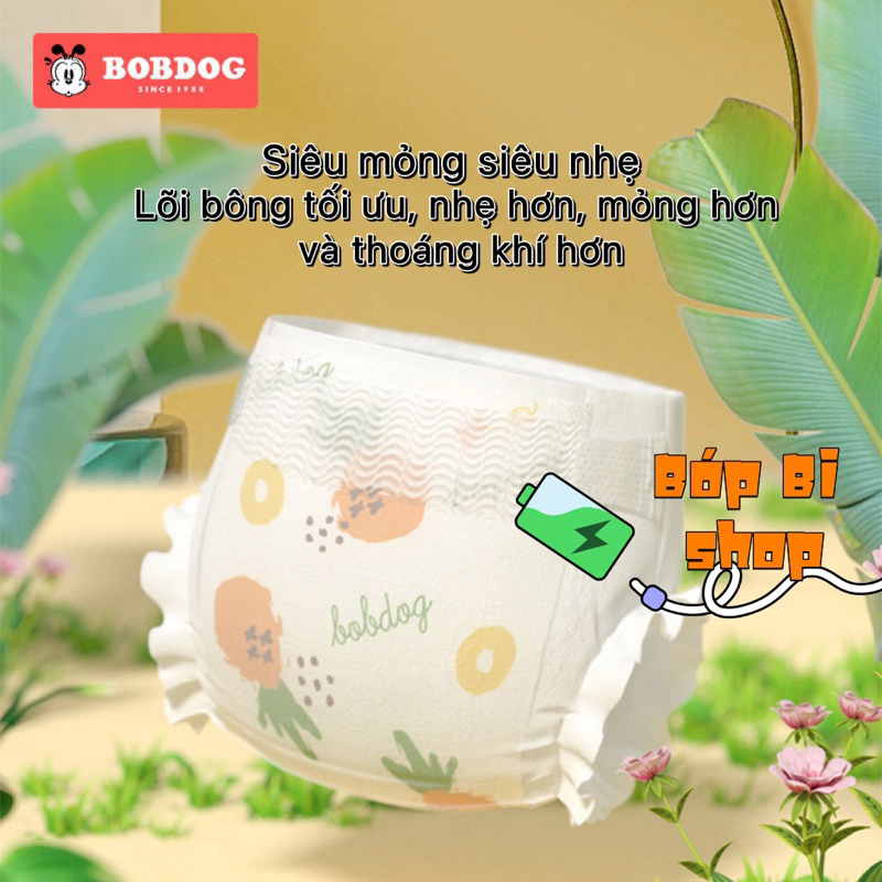 Tả quần em bé Bobdog Mềm mại khô thoáng  tã dán: S24,M22,L20,XL18   tã quần: L22,XL20,XXL18