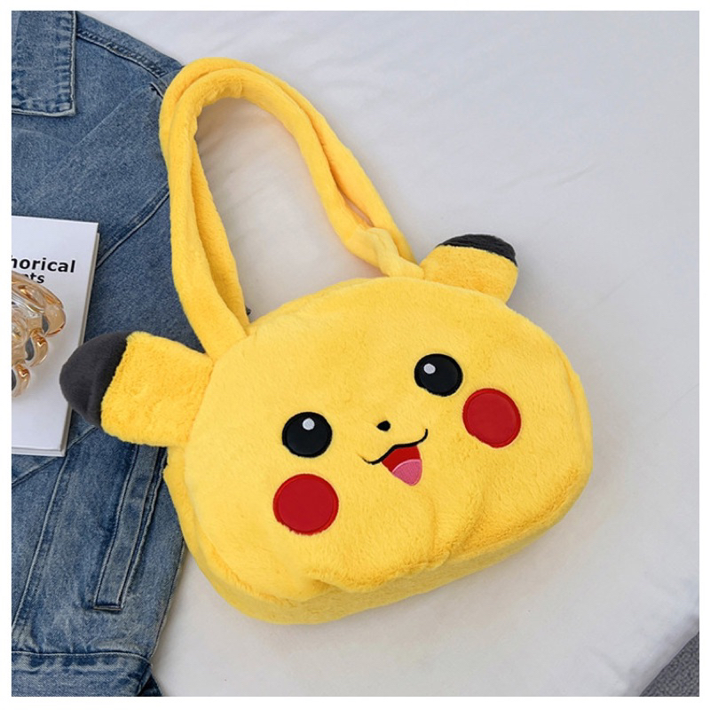 Túi Tote Xách Tay Phủ Bông Họa Tiết Hoạt Hình Disney Đáng Yêu Sức Chứa Lớn