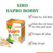 Siro ho cho bé(hộp 20 gói*10ml) HAPRO BOBBY, chiết xuất xuyên tâm liên, hoa cúc tím, tiêu đờm, bổ phế