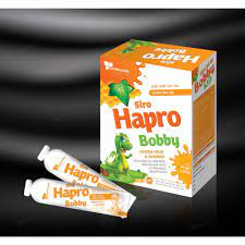 Siro ho cho bé(hộp 20 gói*10ml) HAPRO BOBBY, chiết xuất xuyên tâm liên, hoa cúc tím, tiêu đờm, bổ phế